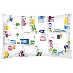Наволочка Cosas Colorful railway 70х70 см блакитна (Railway_70) - мініатюра 1