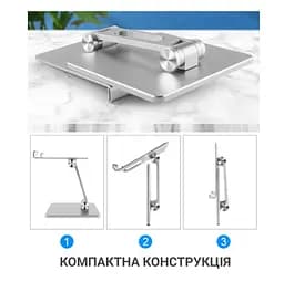 Підставка тримач для iPad або планшета OfficePro LS-720 Alloy Aluminum Grey - мініатюра 12
