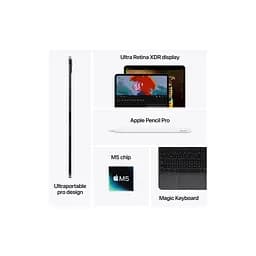 Планшет Apple iPad Pro 13" M5 Wi‑Fi + Cellular 256GB with standard glass - Space Black (ME7W4TY/A) - мініатюра 8