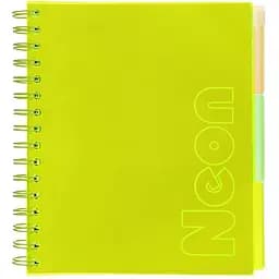 Зошит на пружині Buromax Neon В5 (170x205) 120 аркушів 3 PVC розділювачі жовтий (BM.24359911-08)