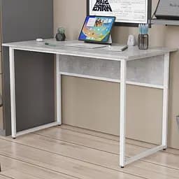Стол письменный Коди Ferrum-decor 75x120x70 Белый металл ДСП Бетон 16 мм (FRD-106604)