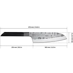 Ніж сантоку Risoli Dr. Green Santoku 16 см (02040DR/16SA) - мініатюра 4