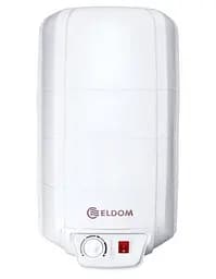 Водонагреватель Eldom EXTRA LIFE 15 л, над мойкой 2 кВт, мокрый ТЭН, вертикальный, прямоугольный, белый (72326NMP)