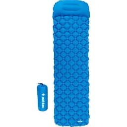 Надувной коврик Outtec 195х55х5 см с подушкой соты голубой