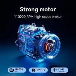Фен зі швидкою сушаркою Hoco DAR31 Wave high-speed negative ion hair dryer 1500W сірий - мініатюра 5