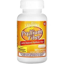 Клетчатка из подорожника 21st Century Psyllium Fiber 160 капсул