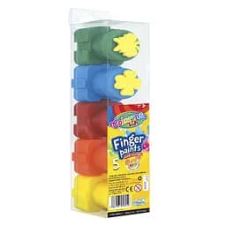 Фарби пальчикові Colorino Finger Paints з пазлами і штампами 5 кольорів (18418PTR)
