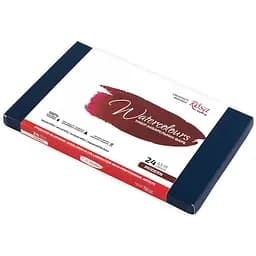 Набір акварельних фарб MODERN картонний пенал 24 кольорів х 2,5 мл кювета Rosa Gallery