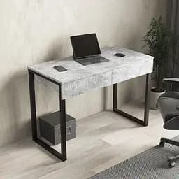 Стол компьютерный в стиле лофт с 2 выдвижными ящиками II FMX-2 Бетон