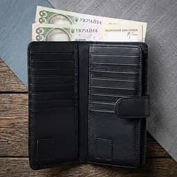 Вертикальне портмоне Tony Perotti з натуральної шкіри Cortina 5074 nero (90239) Чорне - мініатюра 5