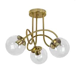 Люстра стельова LED Levistella 7529903-3 BRZ+CL, 3 плафона, E27, бронзовий, прозорий, для вітальні