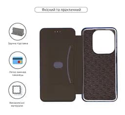 Чехол-книжка для Infinix Smart 8 (X6525)/8 Plus Hot 40i TECNO Spark Go 2024 (BG6)/20C (BG7n)/20 (KJ5n), G-Case, синий, кожаный чехол-книга из экокожи (PU) и TPU, с магнитом, с подставкой и вместительным кардхолдером, противоударный, защита всего корпуса - мініатюра 3