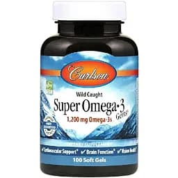 Супер Омега-3 Carlson Super Omega-3, 1200 мг 100 желатиновых капсул