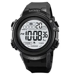 Годинник чоловічий наручний спортивний Skmei 2260 (Чорний з білим)