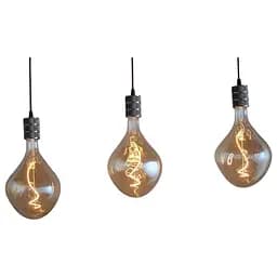 SD LUX E27 Урожайные светодиодные лампы 5W Large Sprial XXL A165 Янтарный стеклянный подвесной светильник