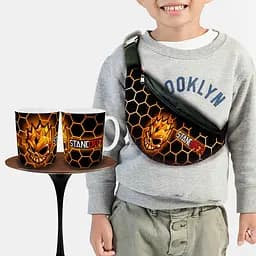 Набір: дитяча сумка-бананка+кружка Стендофф2 "Standoff 2" 32х15см, бананка для хлопчика через плече на подарунок (00970)