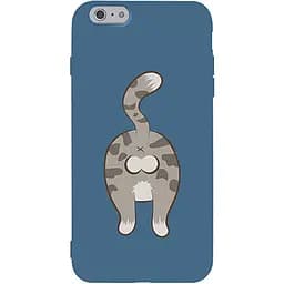 Чехол-накладка Toto Matt TPU 2 mm Print Case Apple iPhone 6/6s #62 Catzad Navy Blue