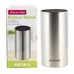 Підставка для ножів Kamille з наповнювачем, 11х11х22 см (KM-7611)