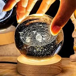 Світлодіодна кришталева куля, декоративна універсальна 3D нічниця, кришталева куля - мініатюра 5