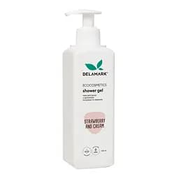 Гель для душу DeLaMark з ароматом полуниці та вершків, 400 мл