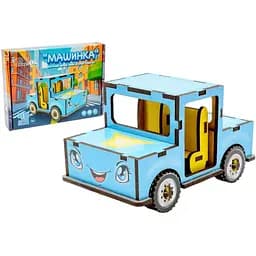 Детский деревянный 3D конструктор Машинка PuzzleOk Puz-00930 43 детали