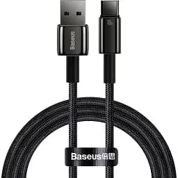 Кабель Baseus Tungsten Gold Fast Charging Cable USB to Type-C 100W 1m CAWJ000001 Black