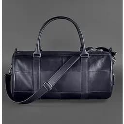 Шкіряна сумка Harper темно-синя краст