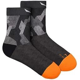 Термоноски Salewa Pedroc Camu QRT Socks Mens 45-47 Чорний-Сірий
