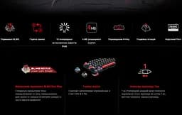 Клавиатура игровая механическая A4Tech Bloody S-525-N BLMS Red Plus Switch USB RGB Fire Black - мініатюра 7