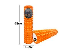 Масажний ролик EasyFit Grid Roller 45 см v.2.2 Помаранчевий - мініатюра 2