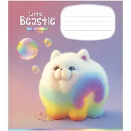 Зошит учнівський Школярик Little beasties, у клітинку, 12 аркушів, ВД-лак, 30 шт. (012-3248K) - мініатюра 5