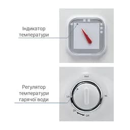 Водонагрівач електричний Thermo Alliance, 1500 Вт, мокрий ТЕН, 50 л універсальний, циліндричний, білий (D50VH15Q2) - мініатюра 2