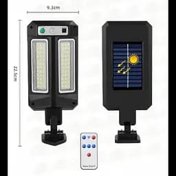 Вуличний ліхтар CB-Q6-2LED на сонячній батареї з датчиком руху та пультом - мініатюра 2