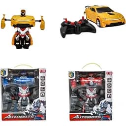 Машина трансформер сенсор. на радиоуправлении 27-3КХ спорткар и боевой робот желтый (1324_404)