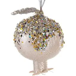 Ялинкова прикраса Lefard Гранат 10х8 см молочна (66-098)