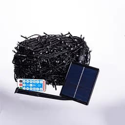Гірлянда Нитка вулична 1000 LED 100 м на сонячній батареї чорна, жовтий GarlandoPro SB1000L100MBY - мініатюра 11
