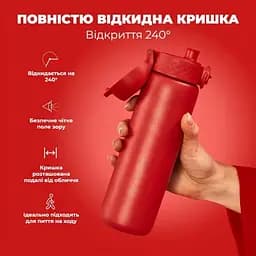 Пляшка для води ION8 металева вакуумна 500 мл Vacuum Insulated Red (I8TS500Red) - мініатюра 3