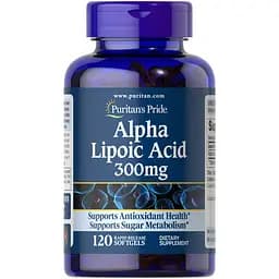 Альфа-ліпоєва кислота Puritan's Pride Alpha Lipoic Acid 300 mg 120 капсул