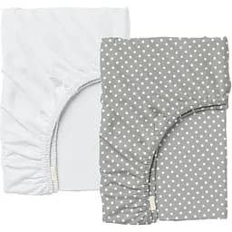 Набір простирадл на резинці Cosas White Dots 60х120х12 см (SetSheet_White_DropGWhite_120x60)