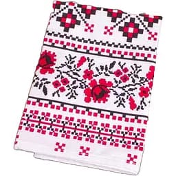 Рушник вафельний MirSon №514 Waffle Red ornament 60х45 см (2200006739821)