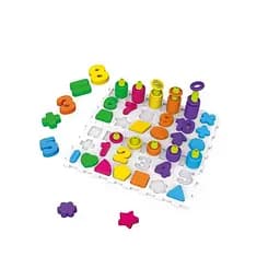 Развивающая игра "Логика-вкладыш 2 в 1" Bambi DF78 цифры, буквы, фигуры