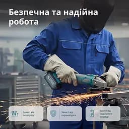 Konner & Sohnen Набір із двох акумуляторних інструментів KS IDAGB 20V SET 1 20В дриль ударний, шліфувальна машина кутова, швидкий ЗП 2.4А акб 1х2А·год+1х4А·год кейс 3кг - мініатюра 6