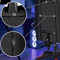 Крісло геймерське PLAYER з підставкою для ніг Red/Black - мініатюра 9