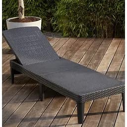 Шезлонг пластиковий Keter Jaipur Sun lounger, сірий - мініатюра 5