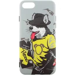 Чохол-накладка PUZOO TPU Glossy Surface IMD Hip Hop iPhone 7/8/SE 2020 RAP Alaskan Grey