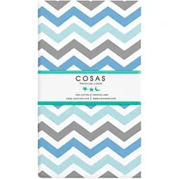 Набір простирадл на резинці Cosas Zigzag & Dots 60х120х12 см (SetSheet_ZigBlueGrey_DropGWhite_120x60) - мініатюра 2