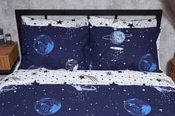Комплект постільної білизни Moon&Star Ranforce Elite Cosmos Дитячий 110x140 см наволочки 2x50x50 см - мініатюра 3