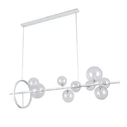 Люстра LED Levistella 918LP267-10 WH+CL, 10 плафонів, чорнобура, сучасний стиль для дому