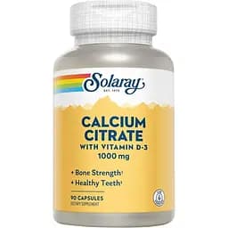 Витамины Solaray Calcium w/D3 Citrate 1000 мг 90 капсул