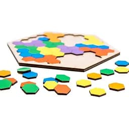 Розвиваюча гра-пазл PuzzleOK Шестикутник Арт-22079, 20 елементів настільна - мініатюра 4